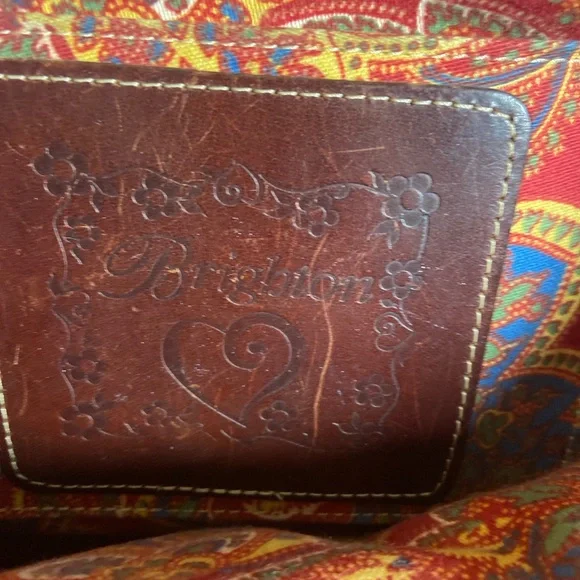 Brighton Straw shoulder purse, Brown and Tan Woven Women's Bag pre owned. - Picture 8 of 15